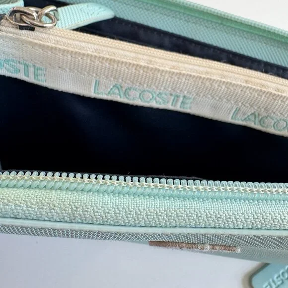 Lacoste Womens Large L.12.12 Concept Billfold Wallet Light Turquoise Blue - Picture 7 of 10